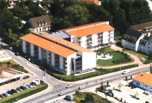 Das GEWOGE-Seniorenzentrum aus der Vogelperspektive